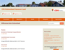 Tablet Screenshot of cdu-hannover-land.de